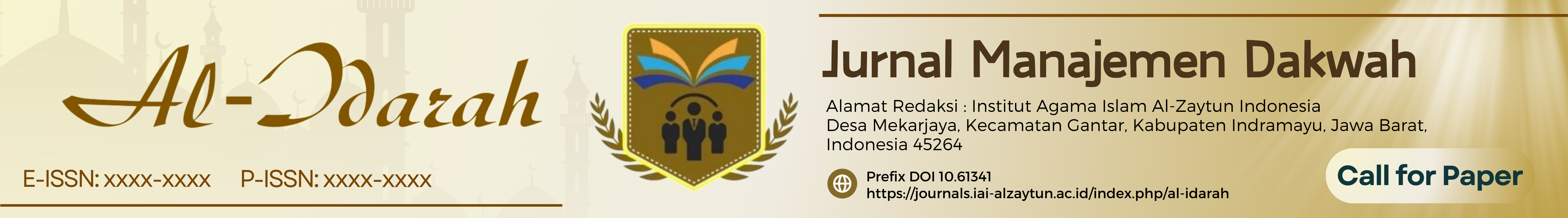 Al-Idarah: Jurnal Manajemen Dakwah institut agama islam al-zaytun indonesia