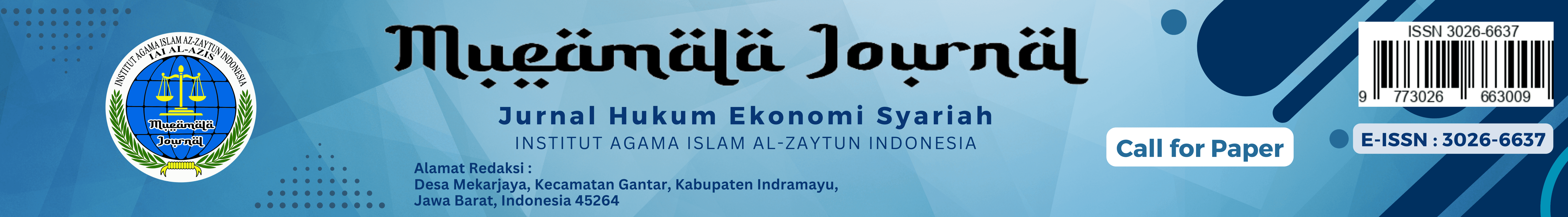 logo jurnal hukum ekonomi syariah muamalah al zaytun artikel ilmiah mueamala journal pesantren mahad viral