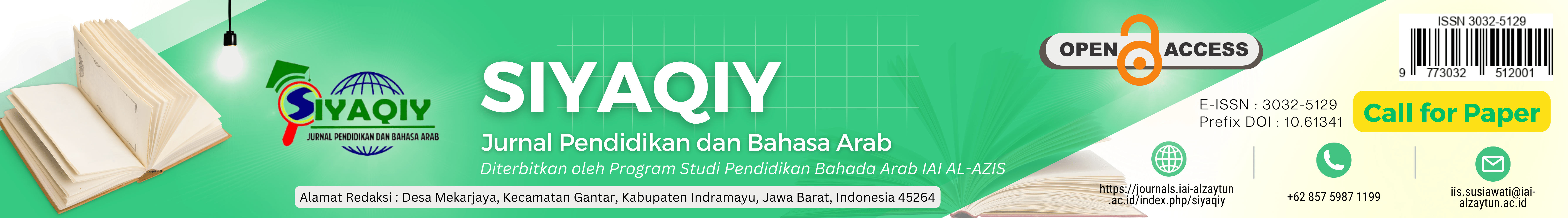 jurnal siyaqiy jurnal pendidikan dan bahasa arab prodi PBA institut agama islam al-zaytun indonesia tarbiyah iai al azis indramayu